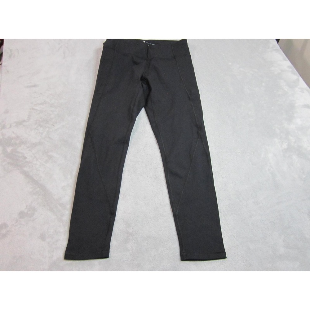 HEATHYOGA Leggings Womens Large Black Ankle Yoga Pants Pockets Athletic Gym